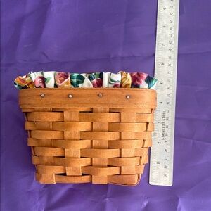 Woven Basket with Floral Lining